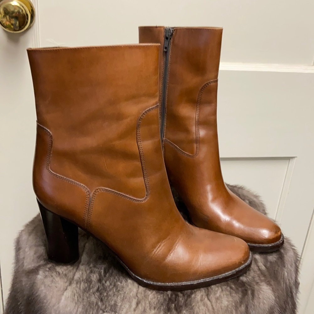 Cole Haan Collection Brown Leather Boots sz 9 made in Italy